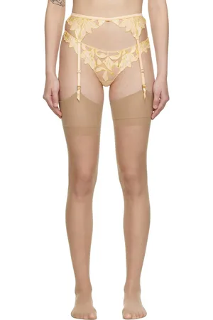 FLEUR DU MAL Yellow Lily Garter Belt