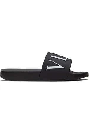 VALENTINO GARAVANI Black VLTN Slides