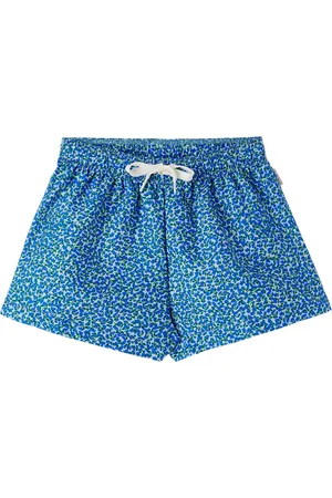 Tiny Cottons Kids Blue Meadow Swim Shorts