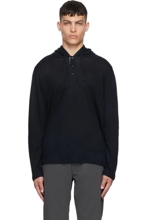 Vince Navy Linen Hoodie