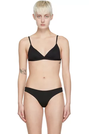 ASCENO Women Bikini Tops - Black Genoa Bikini Top