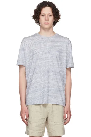 Vince Men T-shirts - Blue Cotton T-Shirt