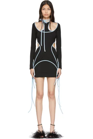The Attico Black Greta Minidress
