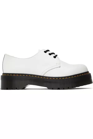 Dr. Martens Men Brogues - White Smooth 1461 Platform Oxfords