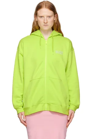Ganni Green Embroidered Hoodie