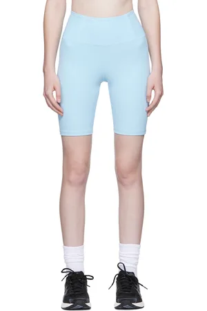 GIRLFRIEND COLLECTIVE Blue Rib High-Rise Run Shorts