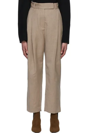 Totême Brown Pleated Trousers