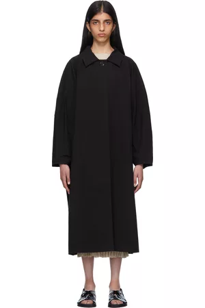 Totême Women Trench Coats - Black Open Front Trench Coat