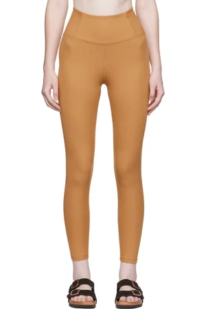 GIRLFRIEND COLLECTIVE Tan Rib High-Rise Leggings