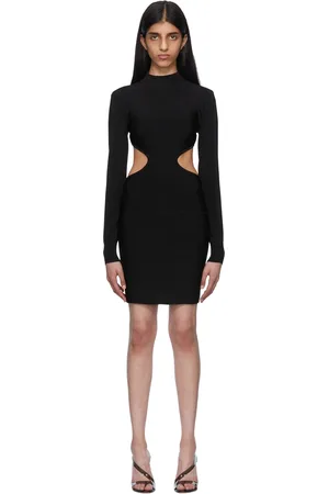 Hervé Léger Black Recycled Rayon Minidress