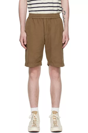 Sunspel Men Shorts - Brown Drawstring Shorts
