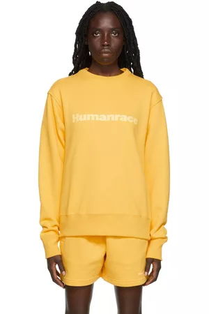adidas Women Sweatshirts - Yellow Humanrace Basics Sweatshirt