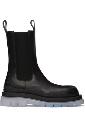 Bottega Veneta Black Tire Chelsea Boots