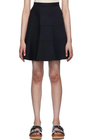 See by Chloé Navy Tiered Miniskirt
