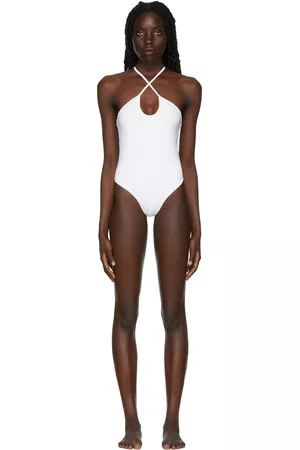 Ami Women Swimsuits - White Ami De Coeur One-Piece Swimsuit