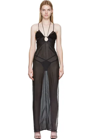 Nensi Dojaka Keyhole Pleated Maxi Dress