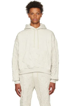 JOHN ELLIOTT Off-White Crinkled Hoodie