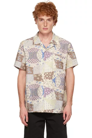 YMC Men Shirts - Multicolor Malick Patchwork Print Shirt