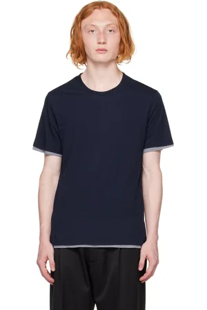 Vince Navy Double Layer T-Shirt