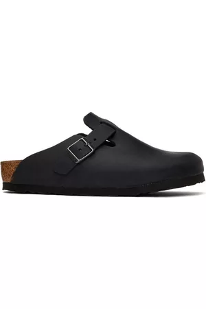 Birkenstock Men Casual Shoes - Black Boston Clogs