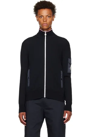 Moncler Navy Zip Sweater