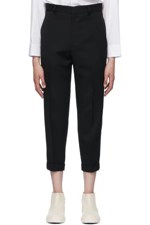 YOHJI YAMAMOTO Black Tuck Trousers