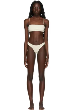 Totême Off-White Smocked Mini Bikini