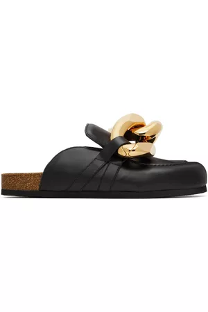 J.W.Anderson Men Loafers - Black Chain Loafers