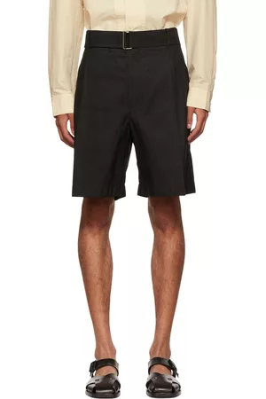 3.1 Phillip Lim Men Shorts - Black Pleated Shorts
