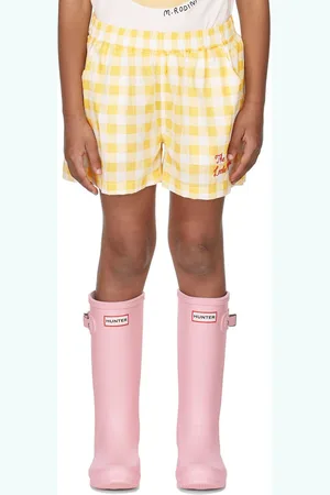 Mini Rodini Kids Orange Chess Check Shorts