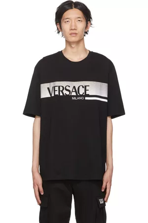 VERSACE Men T-shirts - Black Logo T-Shirt