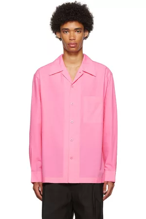 3.1 Phillip Lim Men Shirts - Pink Convertible Collar Shirt