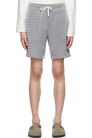 Vince Men Shorts - Off- & Navy Loose Knit Shorts