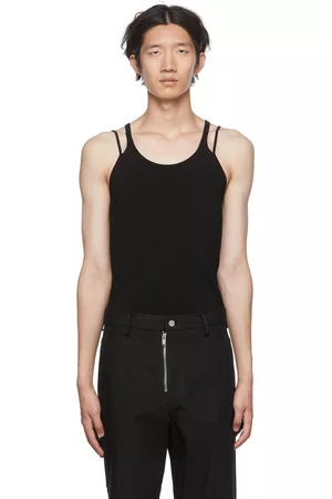 DION LEE Men Tank Tops - Black Density Tank Top