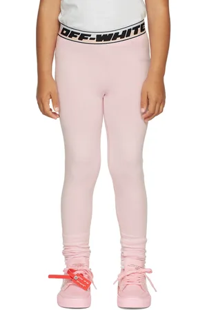 OFF-WHITE Kids Pink Logo Band Leggings
