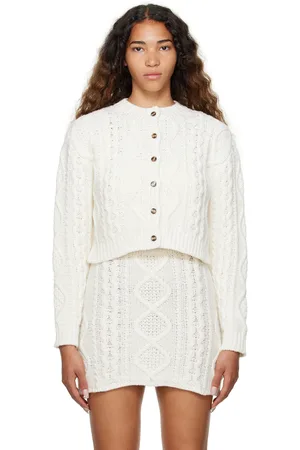 Rokh Off-White Nylon Cardigan Set