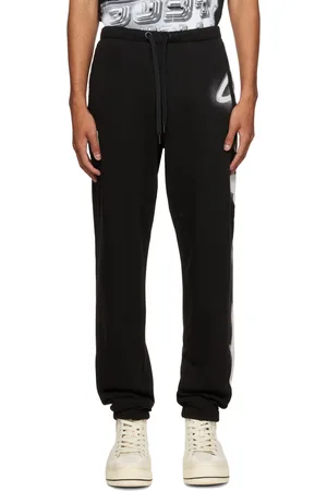 Roberto Cavalli Black Graphic Lounge Pants