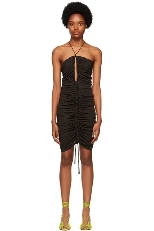 Bottega Veneta Black Halter Mini Dress