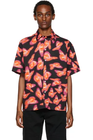 Msgm Men Shirts - Pink & Orange Printed Shirt