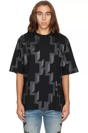MARCELO BURLON Men T-shirts - Black All Over Cross Over T-Shirt