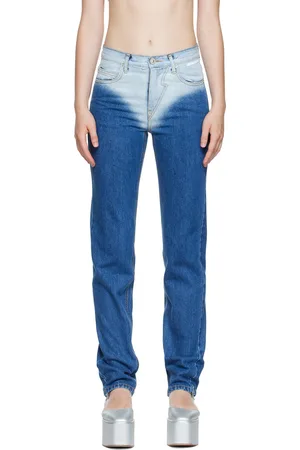 pushBUTTON Blue Washed Straight Jeans