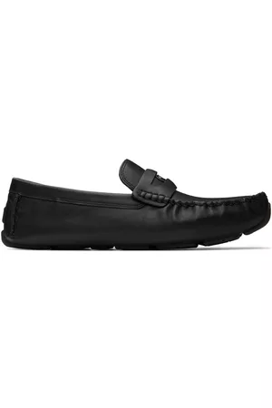 Coach Men Loafers - Black Leather Coin Loafers