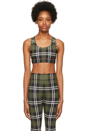 Burberry Green Check Sport Bra