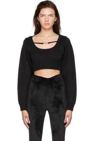 GCDS Black Cropped Sweater