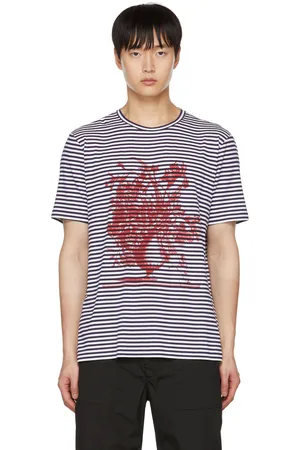Erdem White & Navy Peter T-Shirt