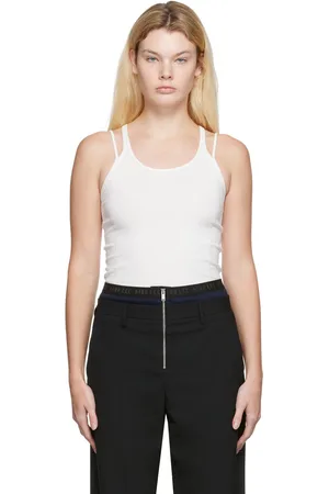 DION LEE White Density Tank Top