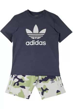 adidas Baby Navy T-Shirt & Shorts Set