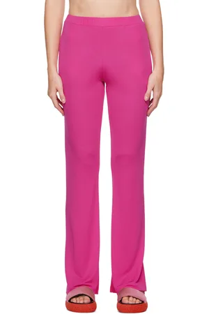 DRIES VAN NOTEN Pink Viscose Trousers