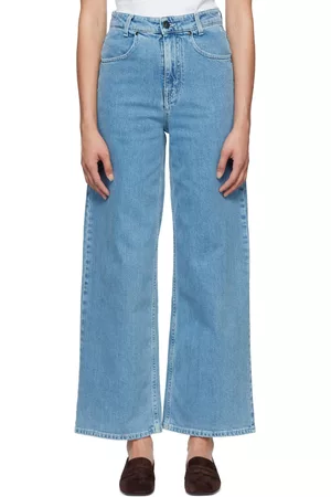 BITE Women Wide Leg Pants - Blue Wide Leg Eco Jeans