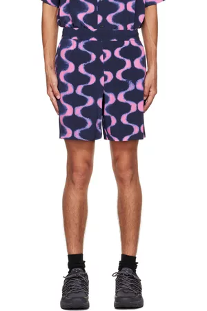 McQ Men Shorts - Purple Printed Shorts